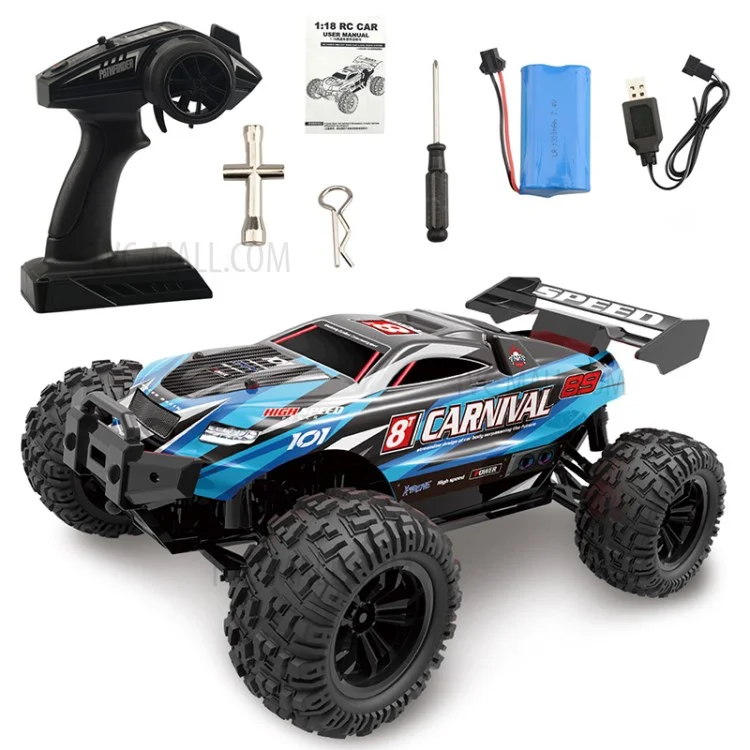 2,4 g Drift RC Car Children Kinder Hochgeschwindigkeit Offroad Fernbedienung 4 Räder 1: 18 Rennwagenspielzeug - Blau