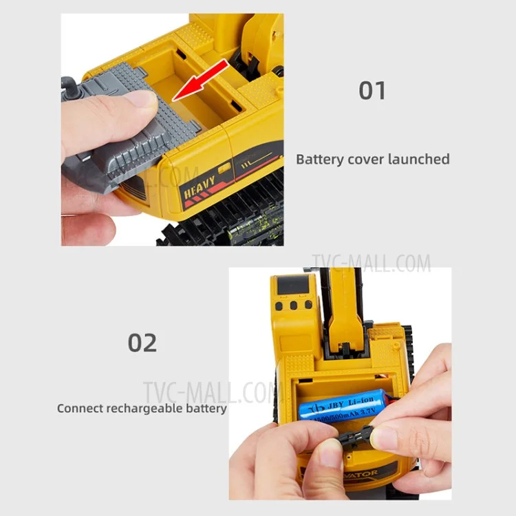 666-31 Juguetes De Camiones De Construcción De 5 Piezas Con Grúa + Conjuntos De Vehículos De Ingeniería De Autos De RC Eléctricos