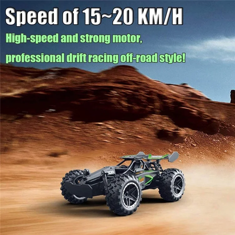 3063 1/20 Coche de Carreras de Alta Velocidad con Control Remoto 2.4G para Todoterreno, Modelo de Vehículo Escalador para Niños - Verde