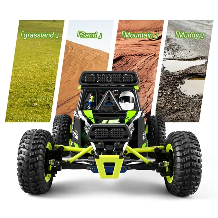 2026 1:12 Scale RC Car All Terrain 50KM/H 2.4GHz Remote Control High Speed Electric Vehicle Waterproof Off-Road Truck with 1 Battery - Green