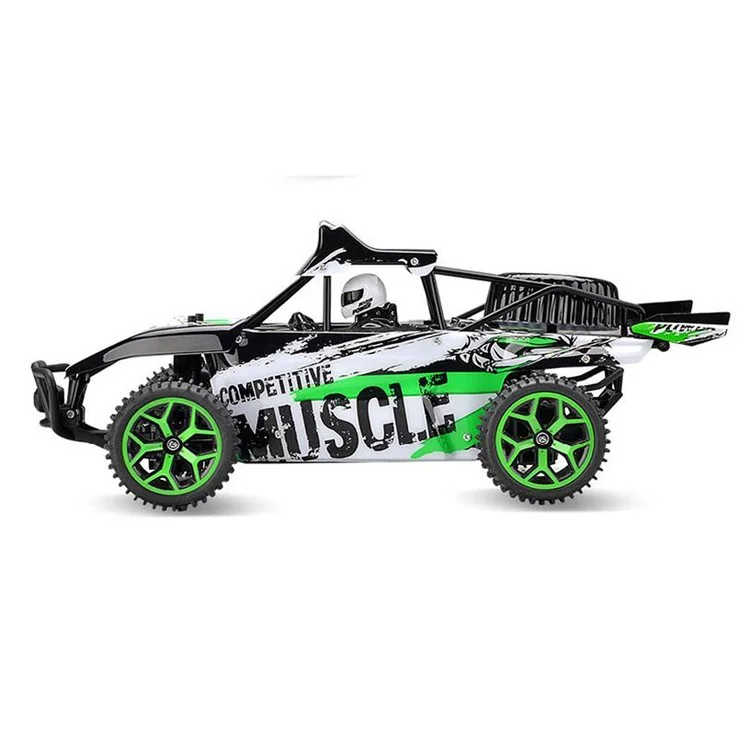 Electric Remote Control Truck 2.4G 1:18 4WD High Speed Off-road Monster Hobby Truggy Toys - Green