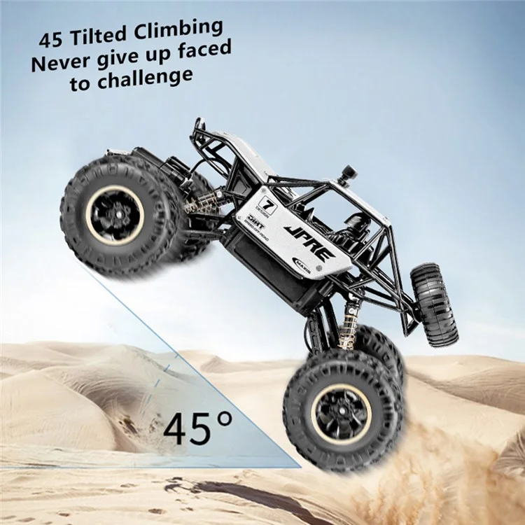 6241 2.4G RC Climbing Car 4WD Shock Absorber Alloy Car 4CH Off-Road Vehicle Toy Support 45-Degree Tilted Climbing - Black