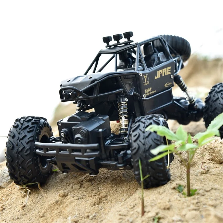 6241 2.4G RC Climbing Car 4WD Shock Absorber Alloy Car 4CH Off-Road Vehicle Toy Support 45-Degree Tilted Climbing - Black