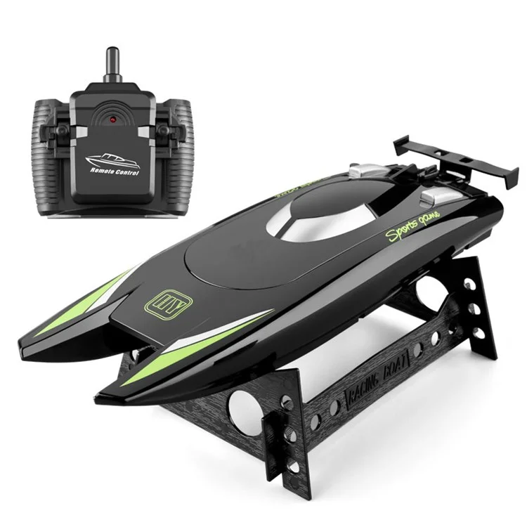 805 2.4G 30Km/h High Speed Remote Control Racing Boat Dual Motor RC Boat for Kids Adults, with 2 Batteries - Black