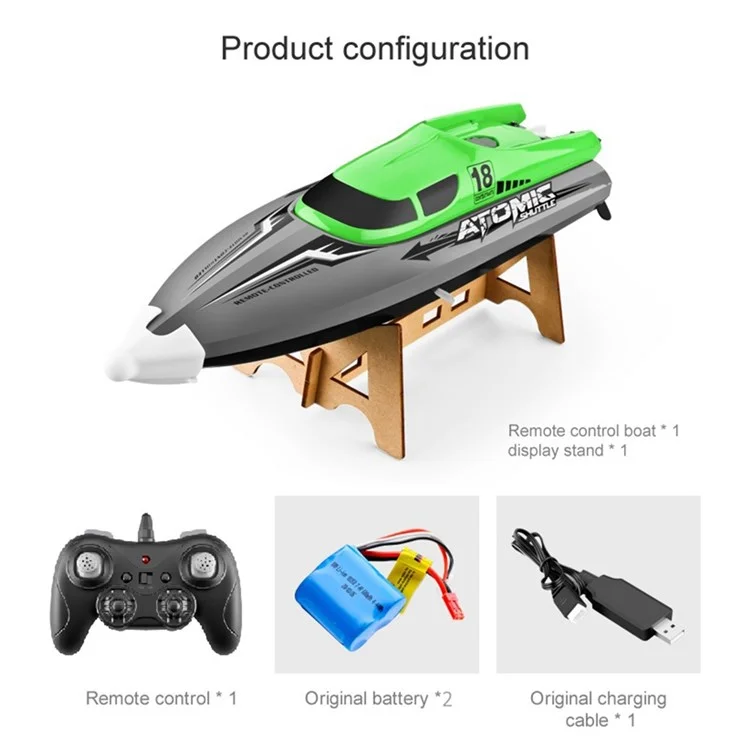 601 5-Channel 2.4GHz Remote Control Speedboat 30Km/h High-Speed Boat Water Cooling Capsize Recovery RC Boat for Adults and Kids (Dual Batteries) - Orange