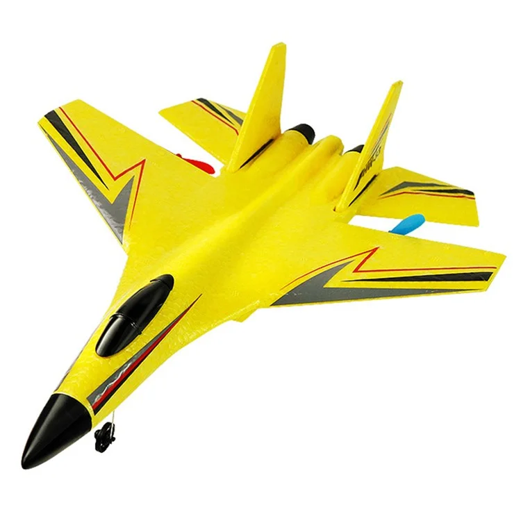 HW33 Fixed Wing 6-Axis Gyro RC Aircraft EPP Foam Airplane with LED Lights Anti-Fall Aircraft Model Toy - Yellow