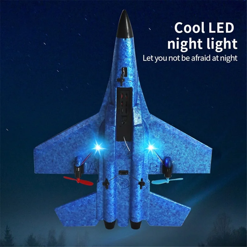 HW33 Fixed Wing 6-Axis Gyro RC Aircraft EPP Foam Airplane with LED Lights Anti-Fall Aircraft Model Toy - Red