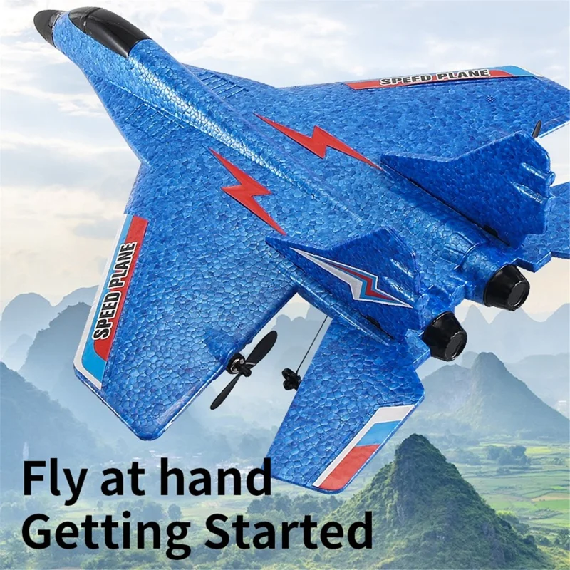 HW29 EPP Foam RC Aircraft Hand Throw Airplane with LED Lights Anti-Fall Aircraft Model Toy - Red