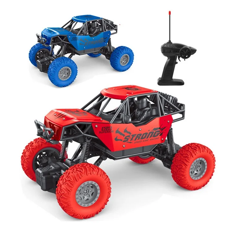 6071 / 6083 4-Channel RC Car 1:18 Scale 20km / h Climbing Off-Road Vehicle Remote Control Alloy Racing Car Toy for Kids - Black  /  Red