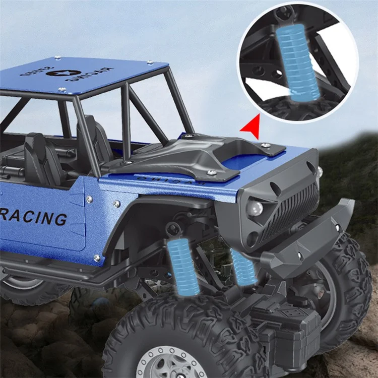 6071 / 6083 4-Channel RC Car 1:18 Scale 20km / h Climbing Off-Road Vehicle Remote Control Alloy Racing Car Toy for Kids - Black