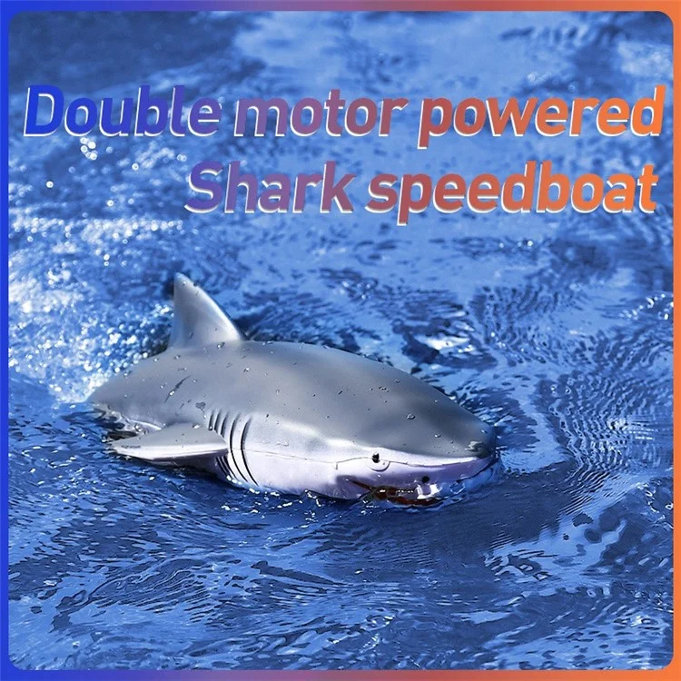 RH705 2 en 1 Jouet de bateau RC Stunt 2.4GHz Télécommande Requin Water Speed Boat Double Motor Powered