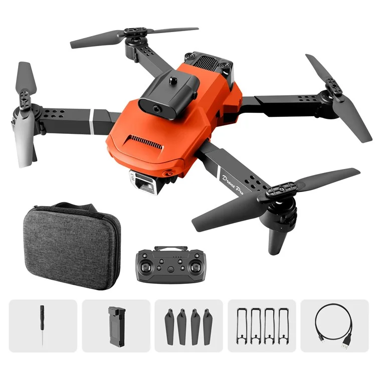 E100 Пульт Дистанционного Управления RC Drone Foldable Четырехстороннего Препятствия Для Избегания Препятствий Smart Hover RC Quadcopter (без Камеры) - Апельсин