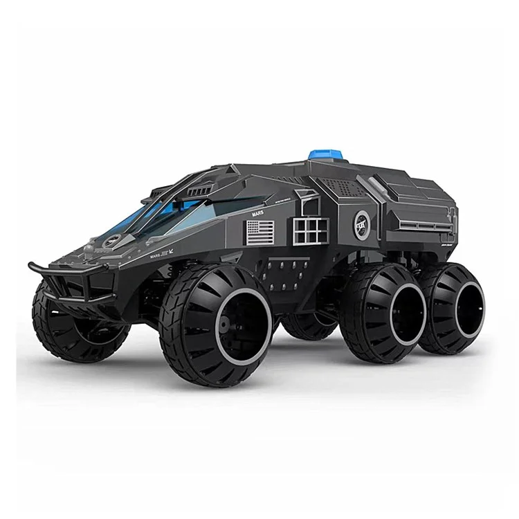 G2065 1: 12 Escala 2.4g RC Car Space Space de Seis Ruedas Explore Vehículo 16 km / h Control Remoto el Juguete de Automóvil de Dardos de Agua Con Lanzamiento de Levantamiento Para Niños - Gris