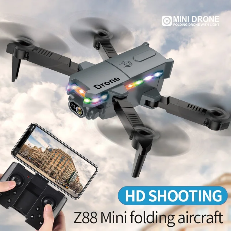 Z88 Dual-camera RC Drone Retour Retour Retour RC RC Quadcoptère Transmission en Temps Réel Télétérée - Orange