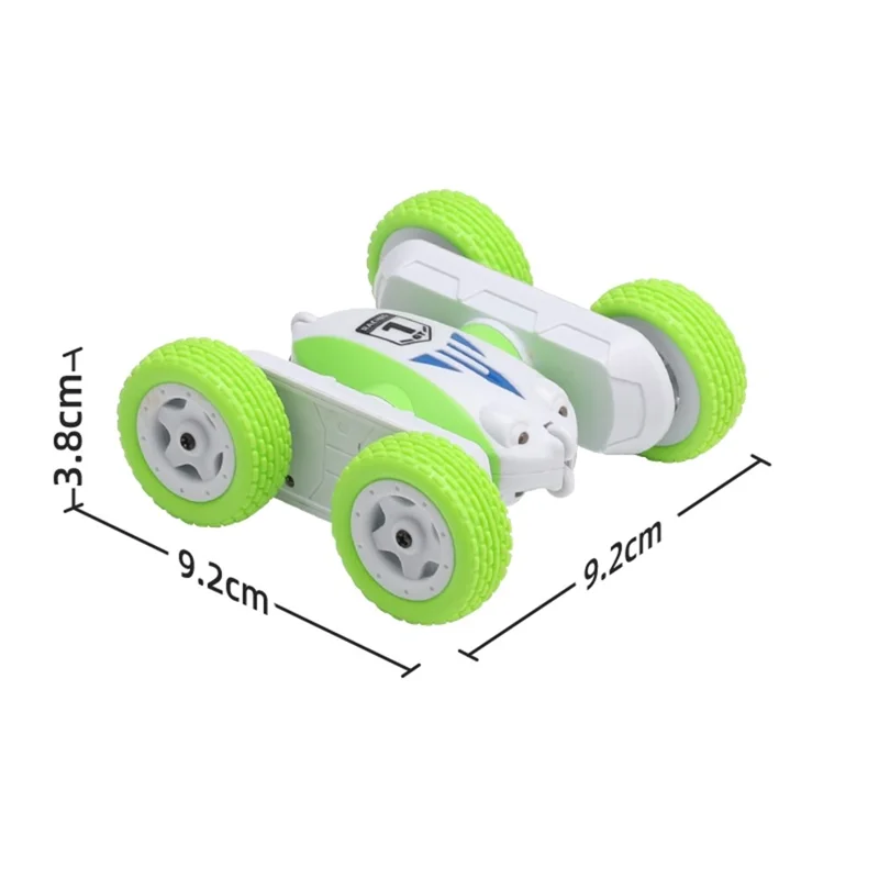 GT1 Mini 2.4G RC Car Double-Sided Stunt Drift Rolling Remote Control Off-road Car Children Boys Toy - Green