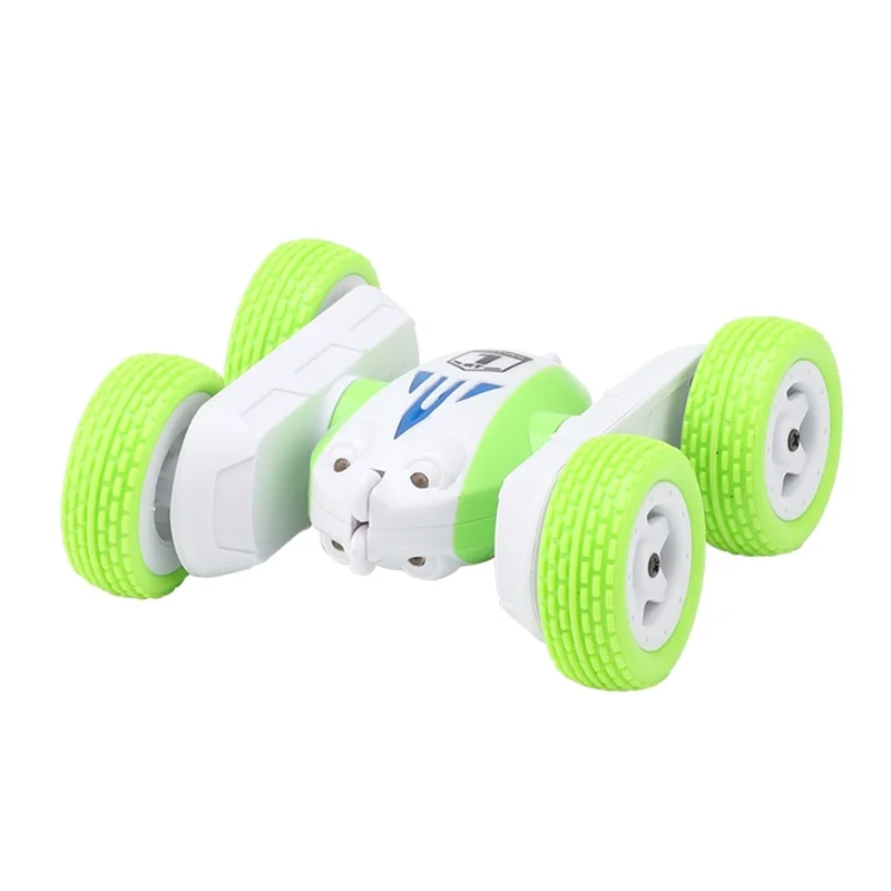 GT1 Mini 2.4G RC Car Double-Sided Stunt Drift Rolling Remote Control Off-road Car Children Boys Toy - Green