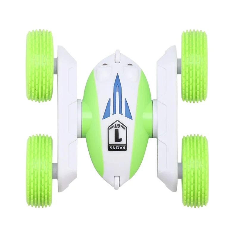 GT1 Mini 2.4G RC Car Double-Sided Stunt Drift Rolling Remote Control Off-road Car Children Boys Toy - Green
