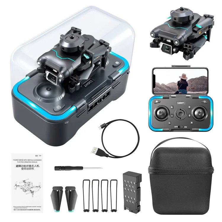 S96 Single Cameras RC Drone Smart Hover Obstacles Évitement du Flux Optique Positionnement Pliant Remote Contrôle Flying Quadcoptère