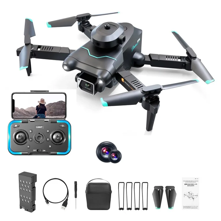 S96 Posicionamento de Fluxo Óptico de Lente Dupla RC Quadcopter Zoom Smart Firling Dobring Remote Control Obstact Evitar RC Drone