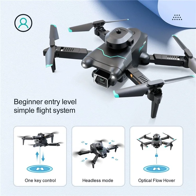 S96 Dual-Lens Optical Flow Positioning RC Quadcopter Zoom Smart Hover Folding Remote Control Obstacle Avoidance RC Drone