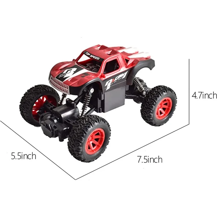 Children 2.4Ghz Alloy Climbing Car Electric 4WD Remote Control Off-Road Stunt Car Toys for Birthday, Christmas Gift - Red