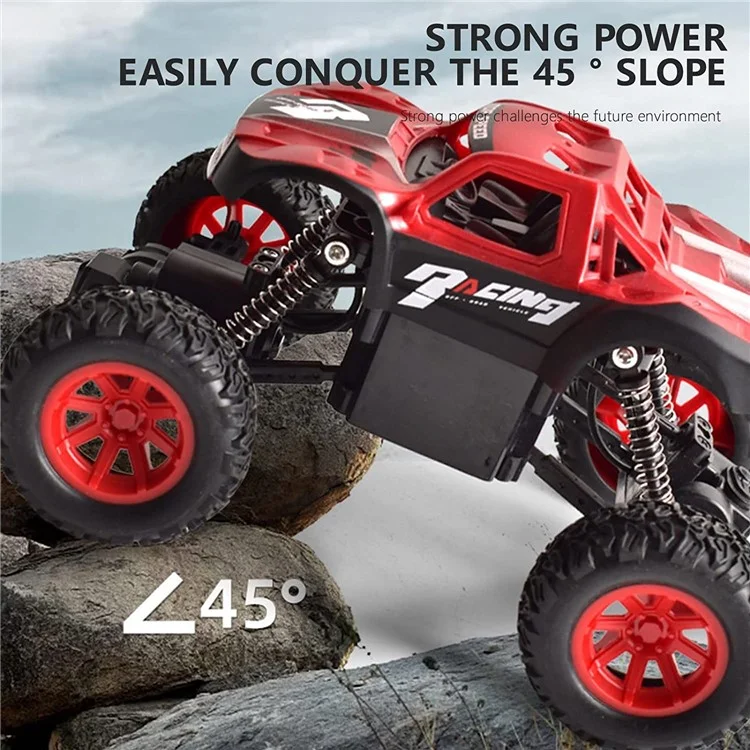 Children 2.4Ghz Alloy Climbing Car Electric 4WD Remote Control Off-Road Stunt Car Toys for Birthday, Christmas Gift - Red