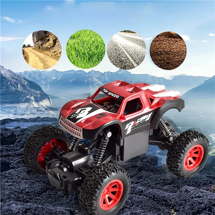 Kinder 2,4 Ghz Legierung Kletterwagen Elektrische 4wd-fernbedienung Offroad Stuntautospielzeug Zum Geburtstag, Weihnachtsgeschenk - Rot