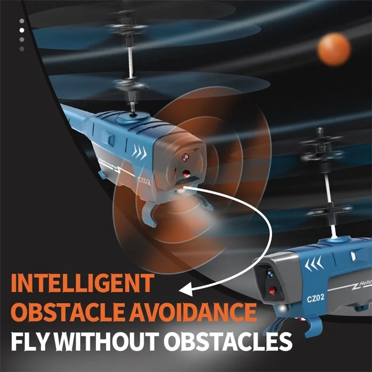 CZ02 Helicóptero Teledirigido Juguete Inteligente Detección de Obstáculos Automantenimiento Aeronave RC de 2.4Ghz para Niños y Adultos - Azul