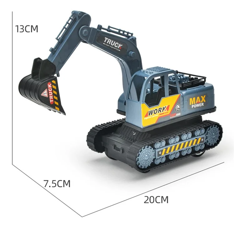 TJJ05 1:24 2.4G RC Engineering Vehicle Remote Control 2 Channel Crawler Excavator with Soft Light Kids Boys Toy