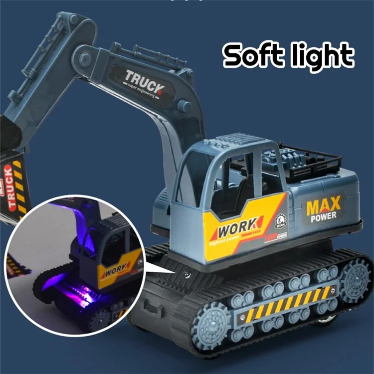 TJJ05 1:24 2.4G RC Engineering Vehicle Remote Control 2 Channel Crawler Excavator with Soft Light Kids Boys Toy