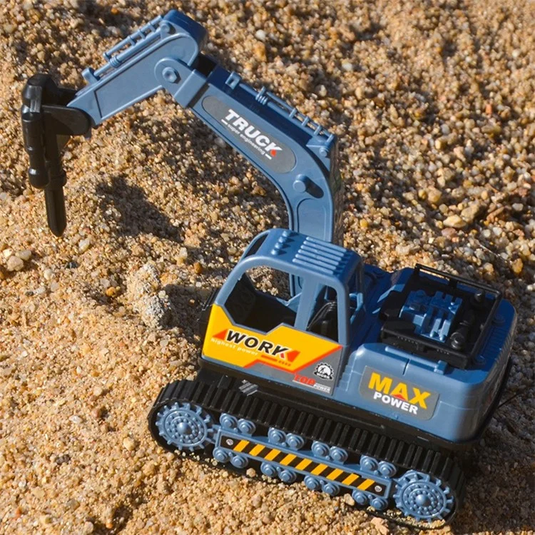 TJJ05 1:24 2.4G RC Engineering Vehicle Remote Control 2 Channel Crawler Excavator with Soft Light Kids Boys Toy