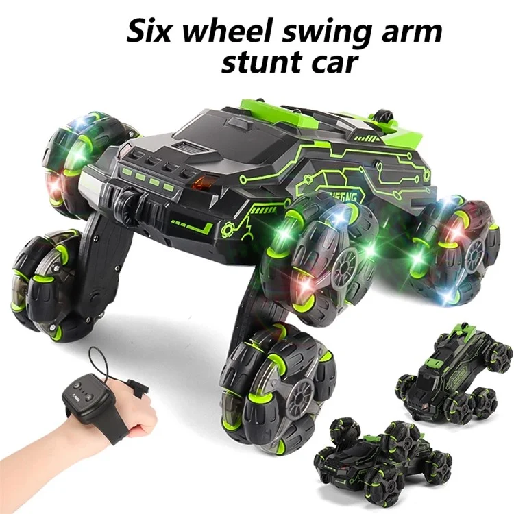 JJRC JC03 Children 4WD 2.4GHz RC Car 360-Degree Rotating Stunt Car Electric Vehicle Toy with Light / Spray Fog Function - Orange