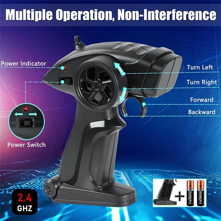 KYAMRC KY-1881 1: 20 2.4G Simulation Remoto Compos Tot Toy Rechargable High Speed ​​off-road RC Car Kids Gift - Bleu