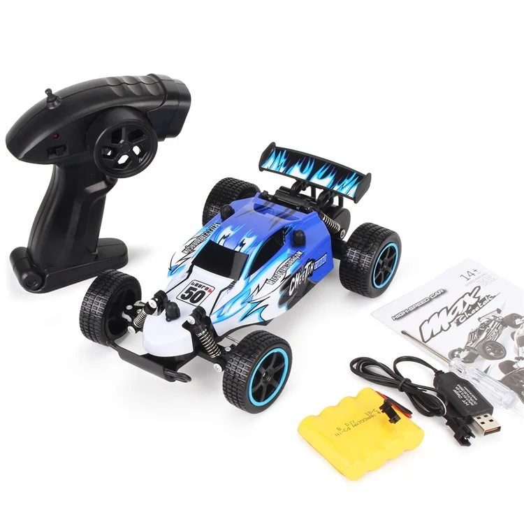 KYAMRC KY-1881 1: 20 2.4G Simulation Remoto Compos Tot Toy Rechargable High Speed ​​off-road RC Car Kids Gift - Bleu