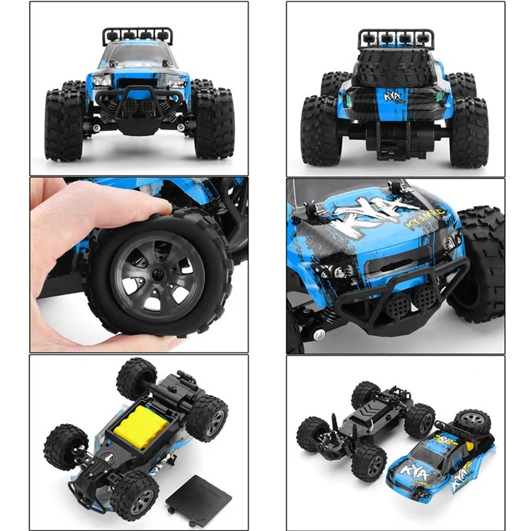 KYAMRC KY-1886A 1:18 2.4G High Speed Pickup RC Car Kids Toy Shock Absorbing Four Wheel Remote Control Car - Blue