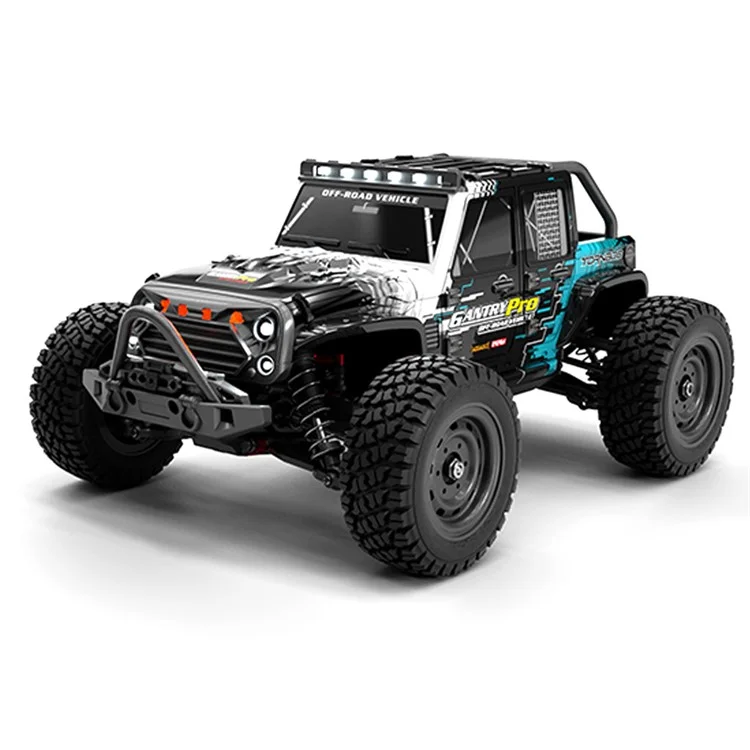 JJRC Q117-C 1:16 RC Off-Road Jeep Vehicle Four Wheel Brushless Motor High Speed Kids 2.4G Remote Control Car Toy - Black / Blue