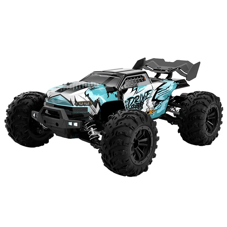 JJRC Q117-B 1 / 16 4WD 70 Km / h Hochgeschwindigkeits-offroad-fahrzeug 2,4 g Bürstenloser Fernbedienungssteuerklettern Mit Led-scheinwerfern - Blau