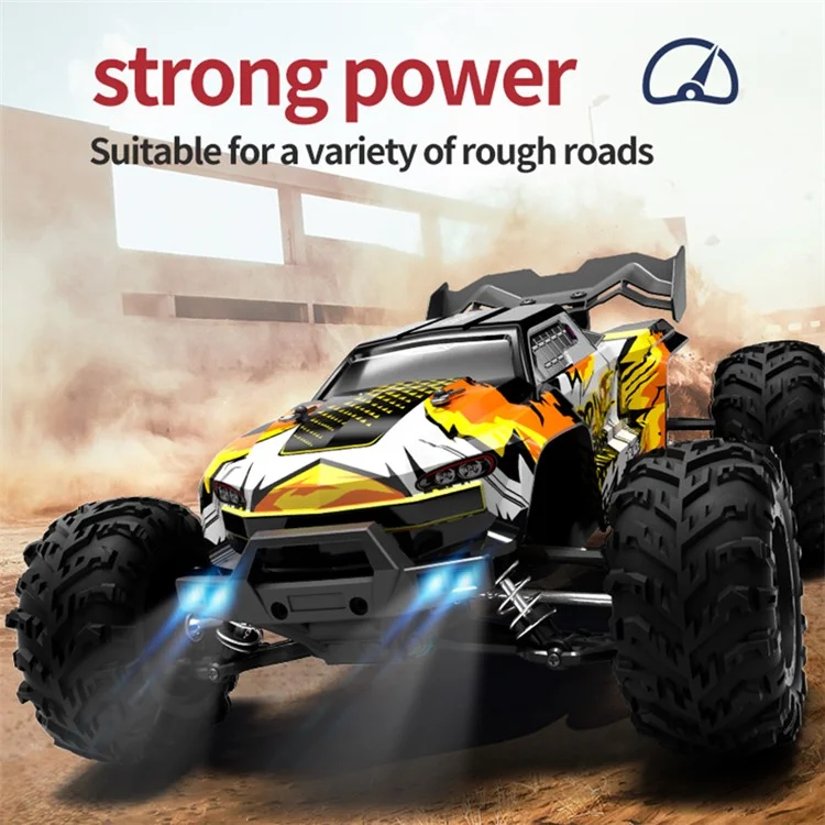 JJRC Q117-B 1 / 16 4WD 70 Km / h Veículo Off-road de Alta Velocidade 2,4g de Controle Remoto Sem Escova Com Faróis de LED - Azul