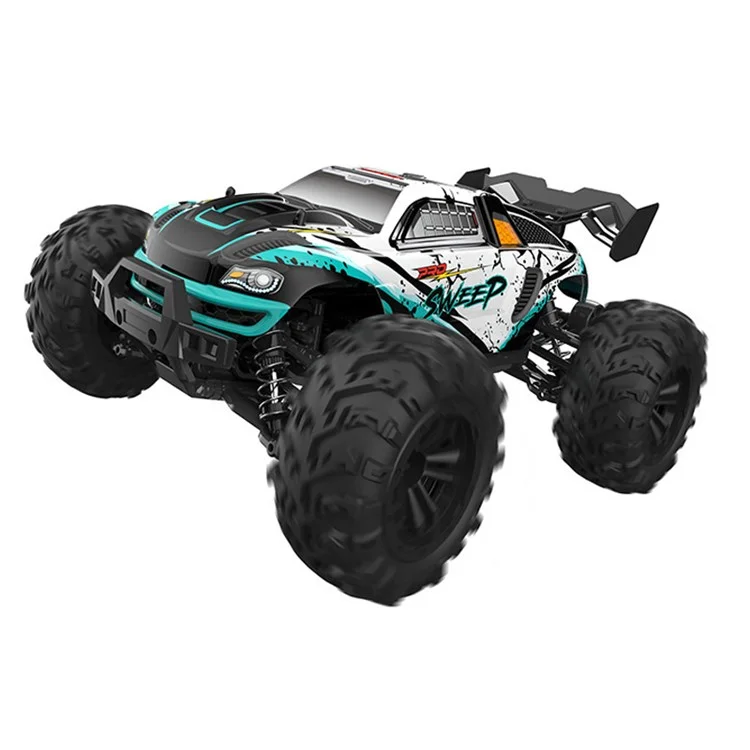 JJRC Q117-A 2.4G 1 / 16 4WD Off-Road Vehicle 70 Km / h High-Speed Climbing Car IPX4 Splash-Proof ESC RC Car with LED Headlights - Green