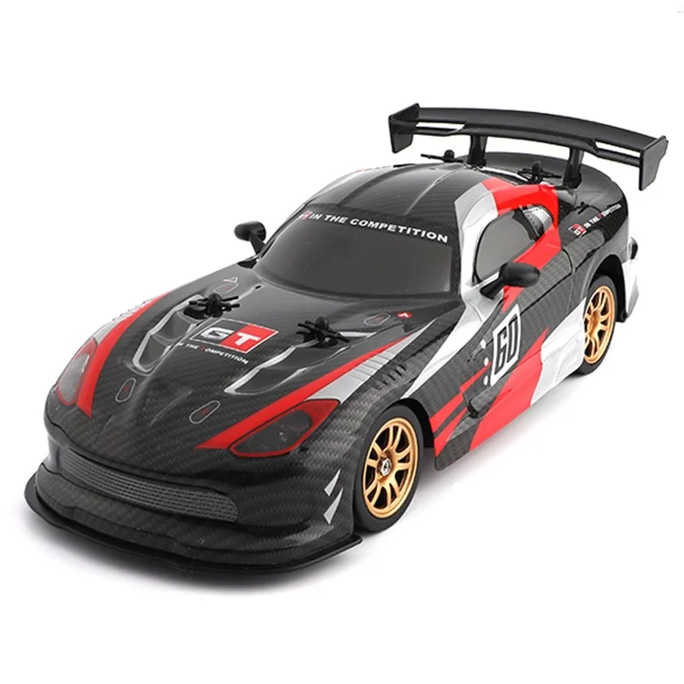 JJRC Q116 1/16 16 Km/h Dodge Drifting Car 2.4GHz 4WD RC Racing Car avec Éclairage Avant/Arrière - Noir