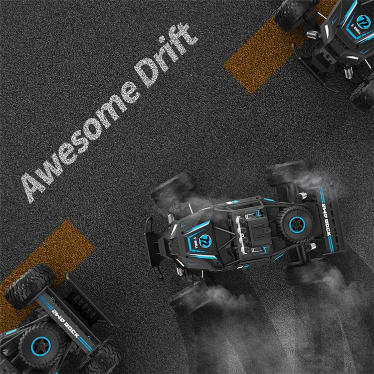 JJRC Q102 2.4G Truccante a Telecomando a Largo di Controllo a Fondo Racing ad Alta Velocità a Due Ruote Motroniche Resistenza al Crash Del Veicolo Fuoristrada RC Auto Giocattolo - Nero / Rosso
