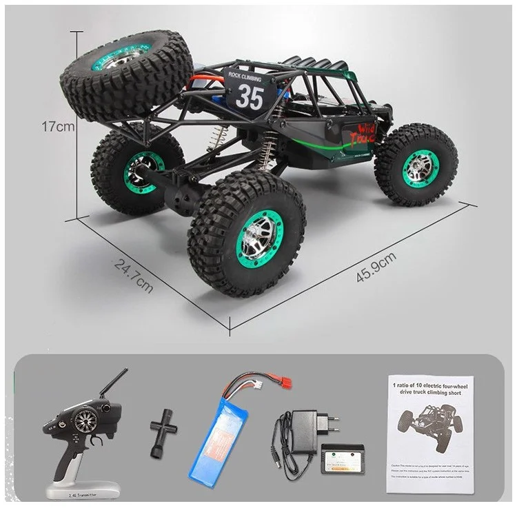 WLTOYS K949 RC Remote Control Car 2.4G RTR 1:10 Four-wheel Drive Climb Truck - US Plug