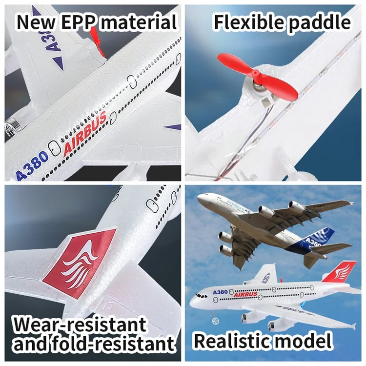 HW30 Simulation A380 Airbus RC Airplane 2.4G Remote Control Aircraft Children Toy