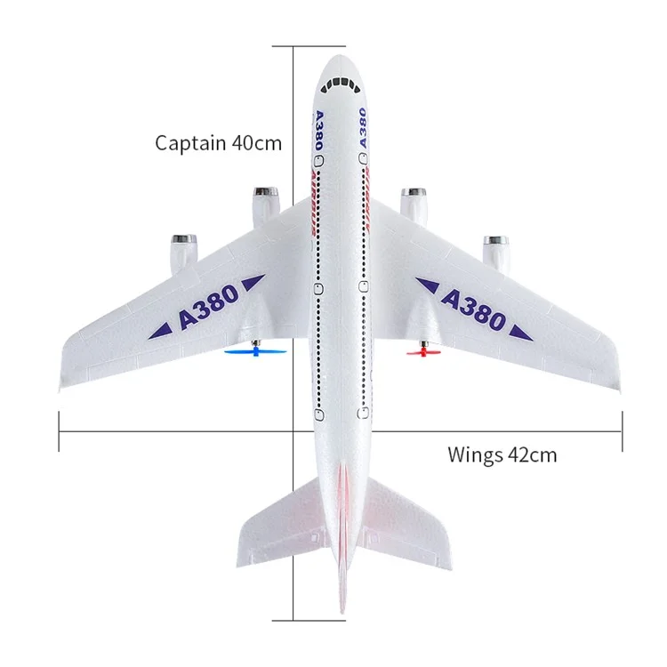 HW30 Simulation A380 Airbus RC Airplane 2.4g Remote Control Aircraft Children Toy