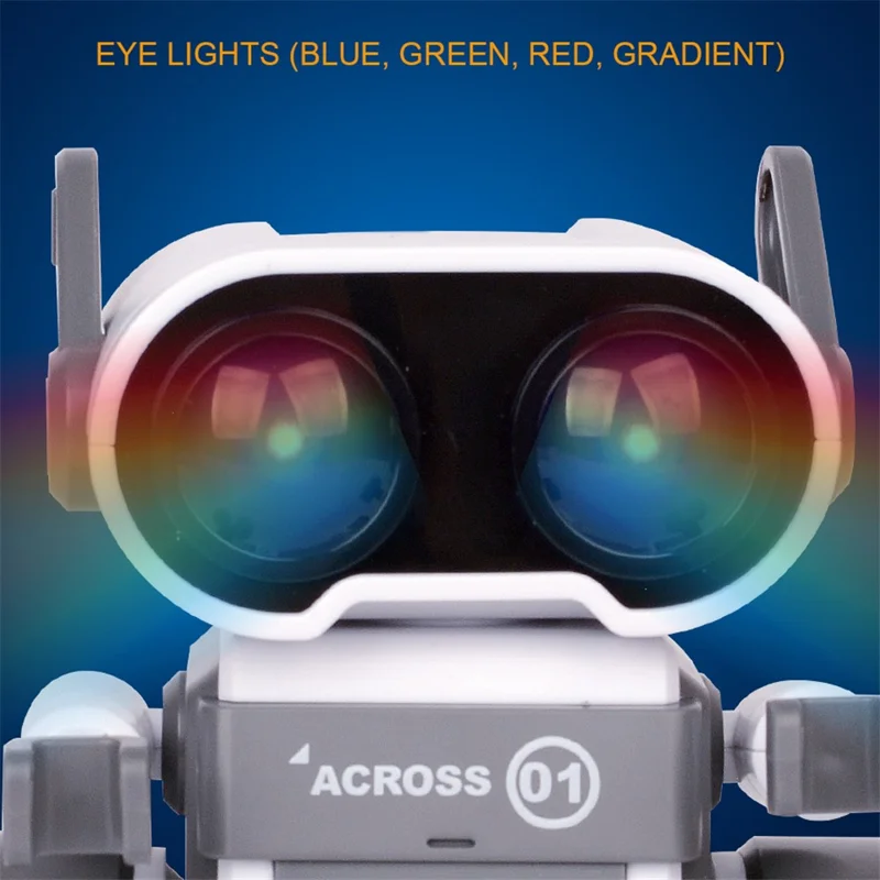 JYX01 2.4G Remote Control Driving Robot Smart RC Robot Kids Toy with Music and Light - Grey+Black