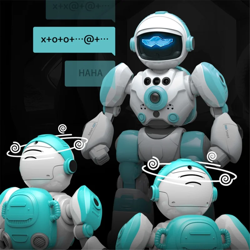 BG1538 RC Dancing Robot AI Smart Voice Robot Model Toys Support Remote Programming, Gesture Sensor - Pink