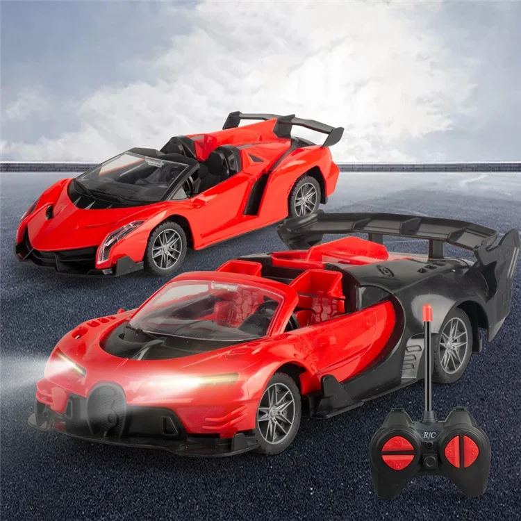 LX6078A 1:18 4CH RC Car Simulation Racing Car Model Toy Wireless Drift Electric Vehicle Toys for Children - Red