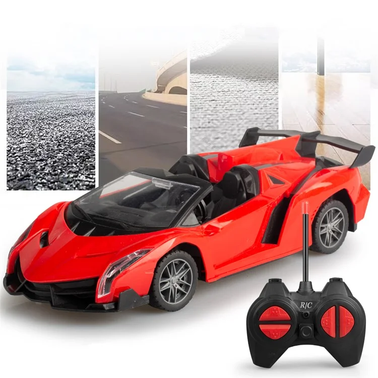 LX6078A 1:18 4CH RC Car Simulation Racing Car Model Toy Wireless Drift Electric Vehicle Toys for Children - Red