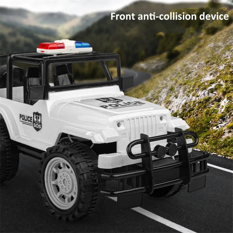 LX119 Niños Control Remoto de 2 Canales Vehículo Todoterreno Toy Anti-colision Wireless Electric Car Model Toys - Blanco