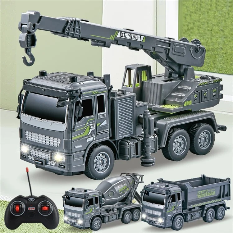 JC-051 Niños 1: 32 4CH RC Crane Engineering Toy Multi-articulable Ajustea Vehículos de Construcción Eléctrica Inalámbrica Juguete